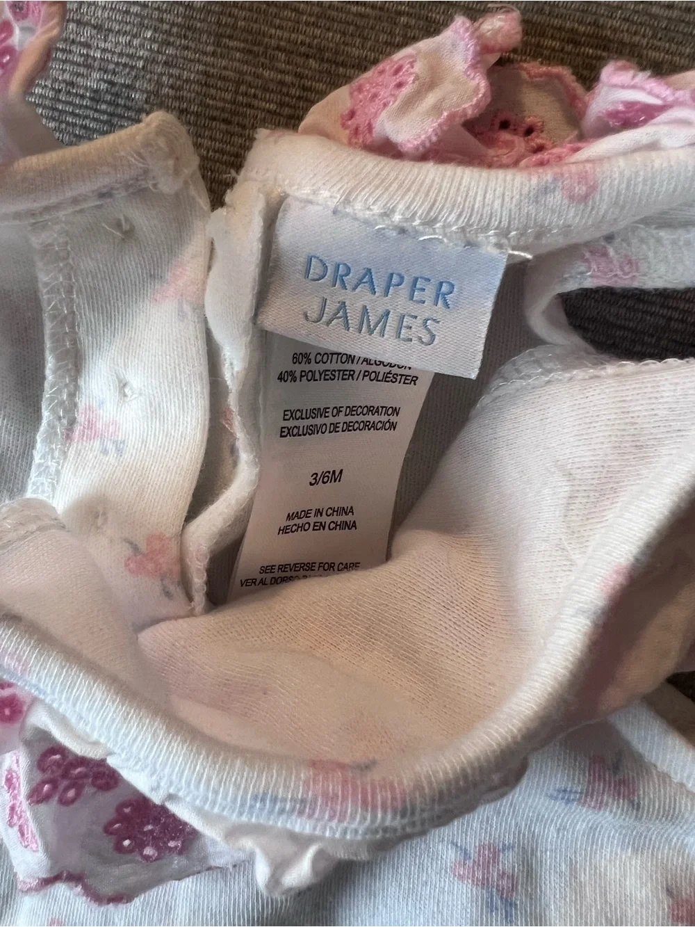 Draper James Pink and Light Blue Baby Girls 4-Piece Outfit Set
